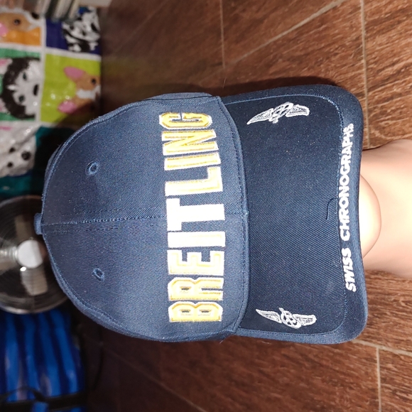 Breitling Swiss Chronographs Navy Yellow Baseball Trucker Snapback Hat Cap - Picture 2 of 9